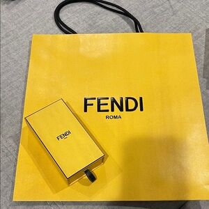 Fendi Yellow Bag and Box Set